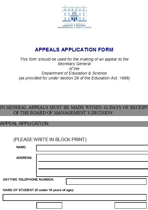 DES Appeals Form 1