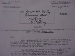 Horse Register Letter